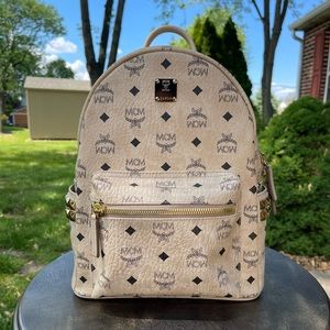 MCM Worldwide Small backpack Beige RARE color